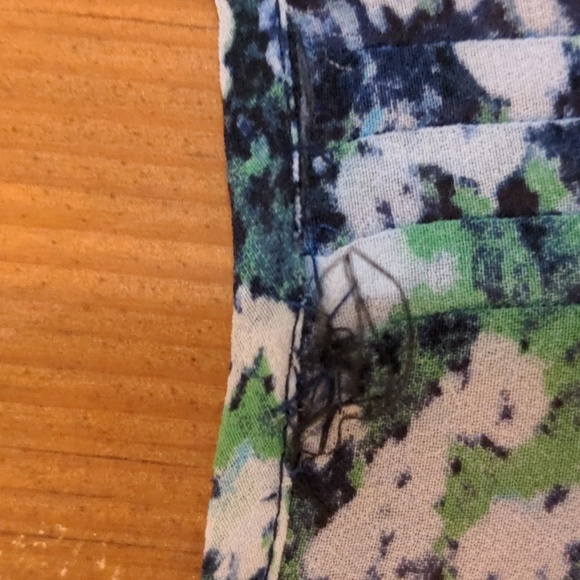 Calvin Klein Sheer Impressionist Blouse Blue Green S 🔥Host Pick  1-2-25🔥 - Picture 8 of 12